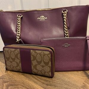 Coach bag with Matching Wallet